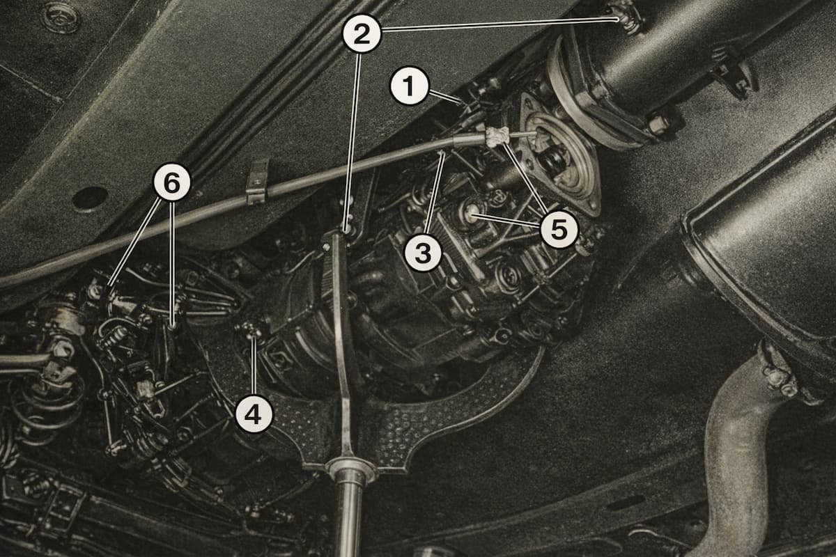 Como quitar la caja de marcha mecánica de un Peugeot 505