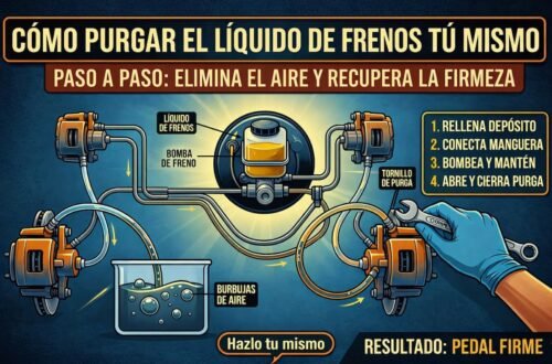 Infografía sobre purgado de frenos.